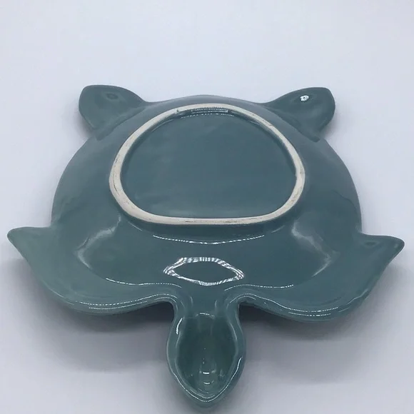 Sea Turtle Ceramic Dish/Bowl Blue Coastal Beach Seaside Decor - Picture 3 of 4